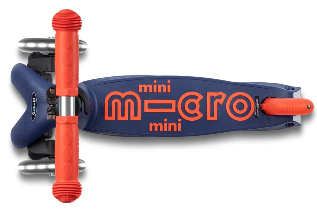 Micro Kickboard Micro Mini Foldable LED Scooter (2-5 Years) - Navy Blue - MMD196