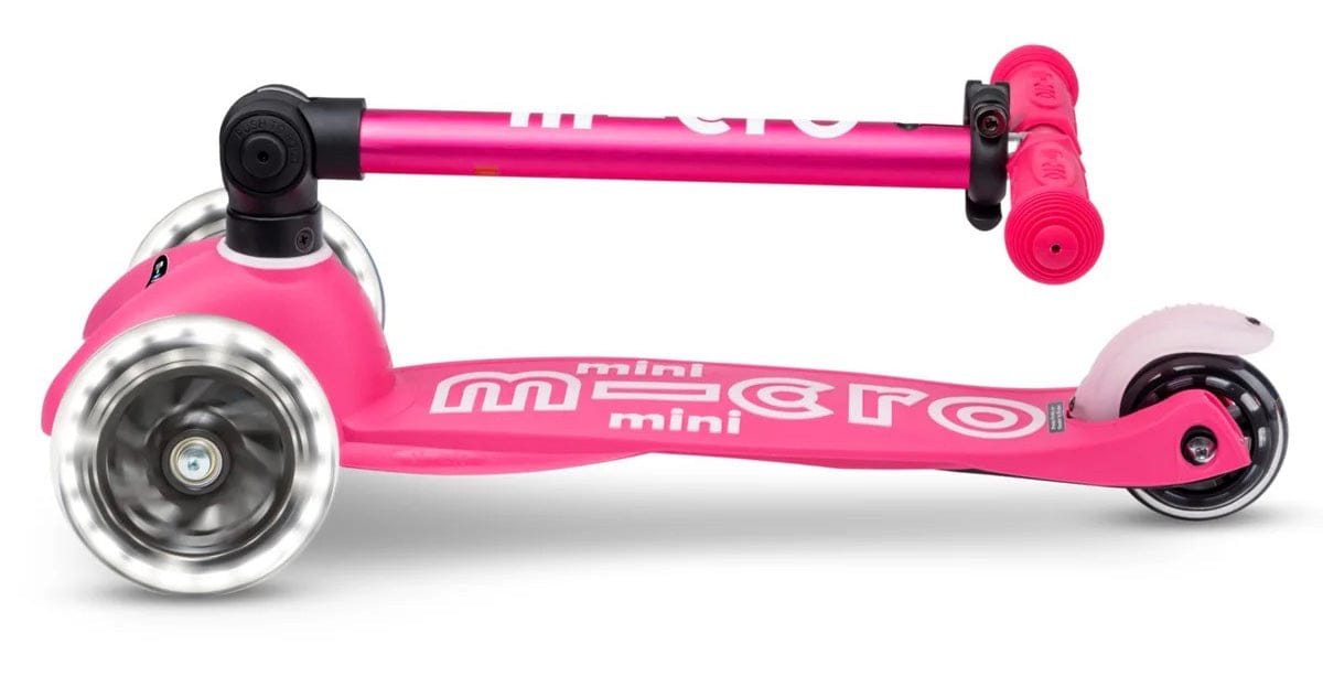 Micro Kickboard Micro Mini Foldable LED Scooter (2-5 Years) - Pink - MMD197