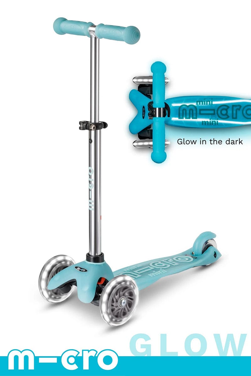 Micro Kickboard Micro Mini Glow Plus LED Scooter (2-5 years) - Glacier Aqua - MMD214