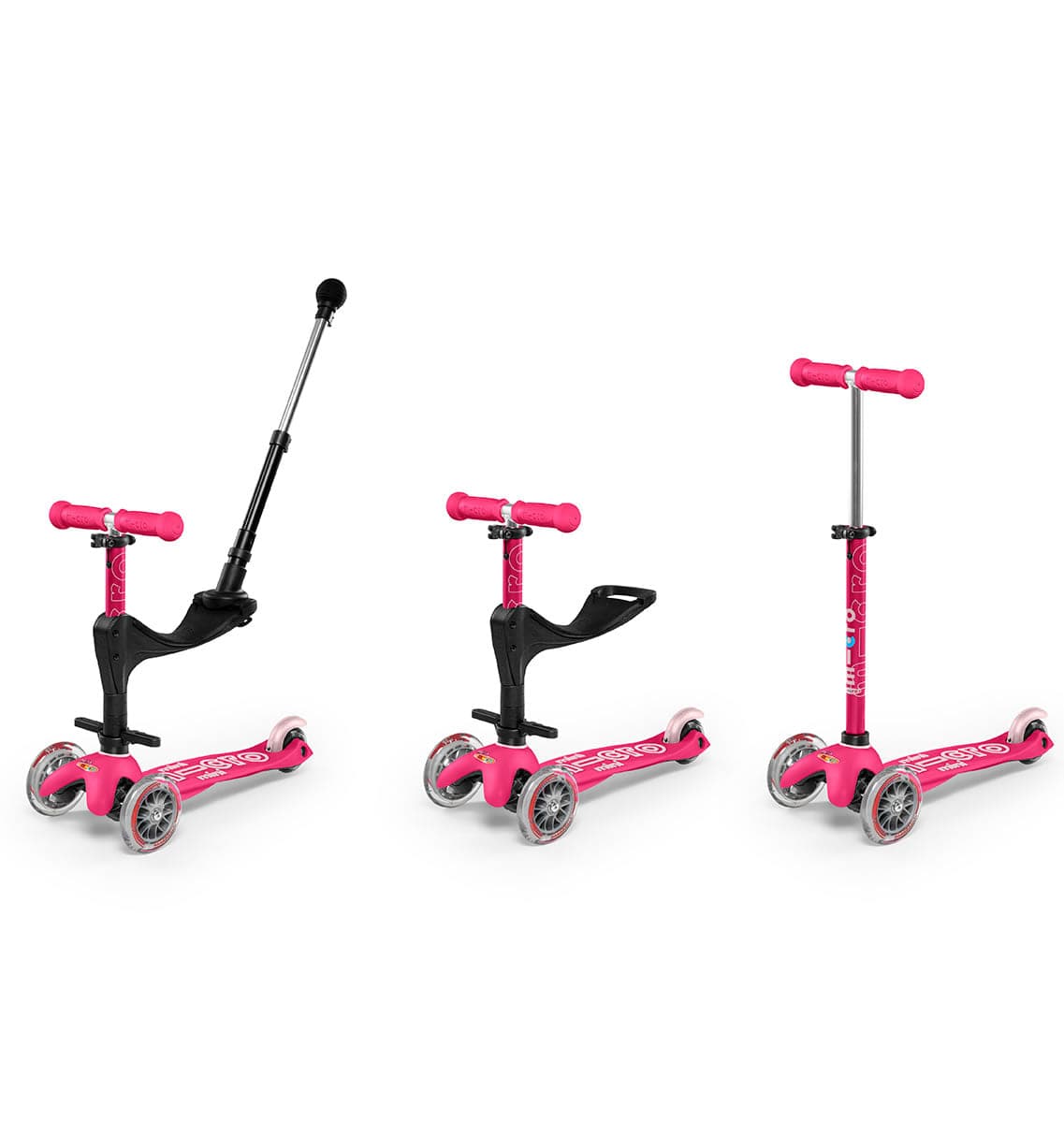 Micro Kickboard Mini 3-in-1 Deluxe Plus Scooter - Pink - MMD079