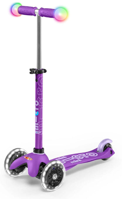 Micro Kickboard Mini Deluxe Magic LED Scooter (2-5 Years) - Purple - MMD129
