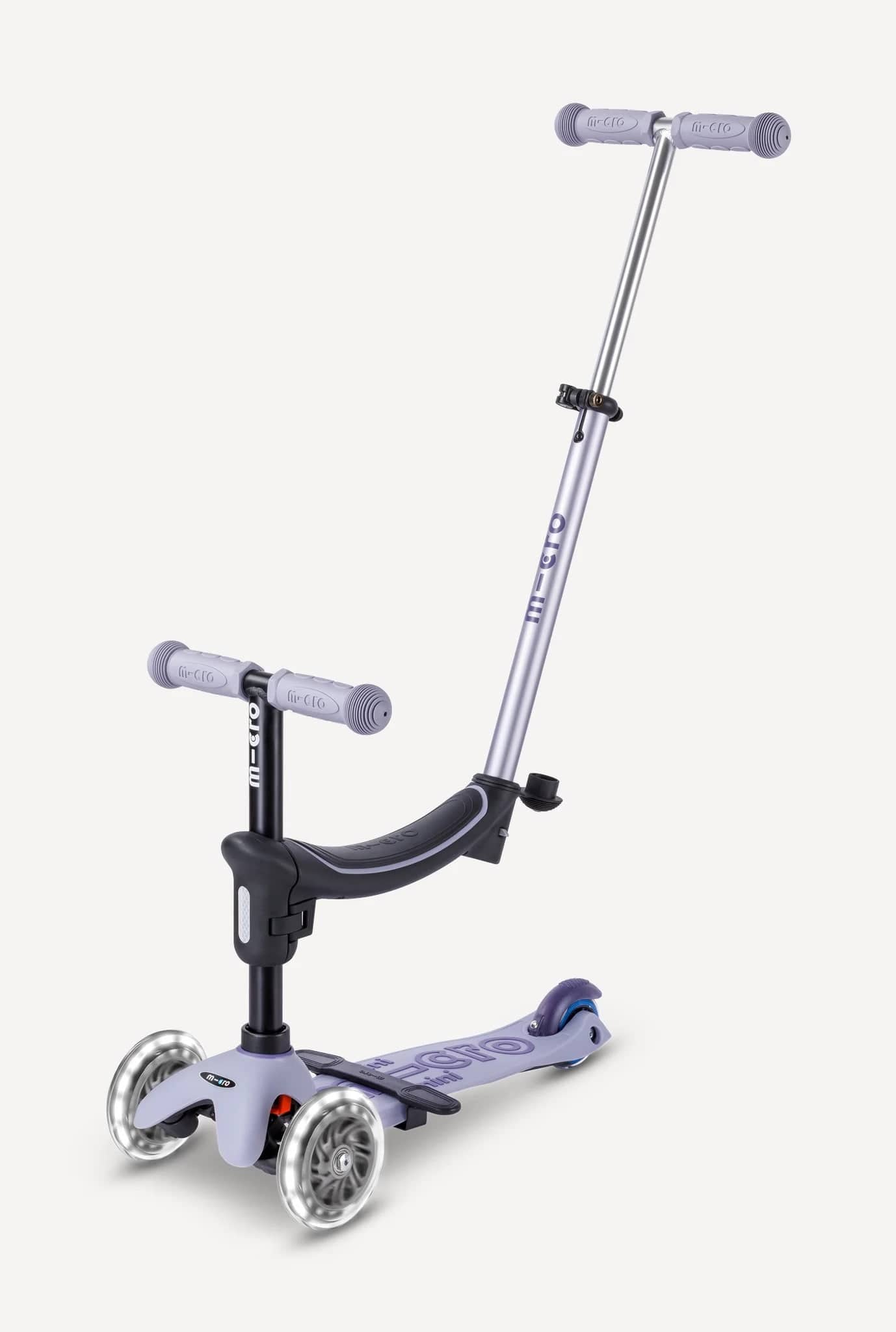 Micro Kickboard Mini Deluxe Rock & Go LED Scooter - Lavender Mist - MMD387