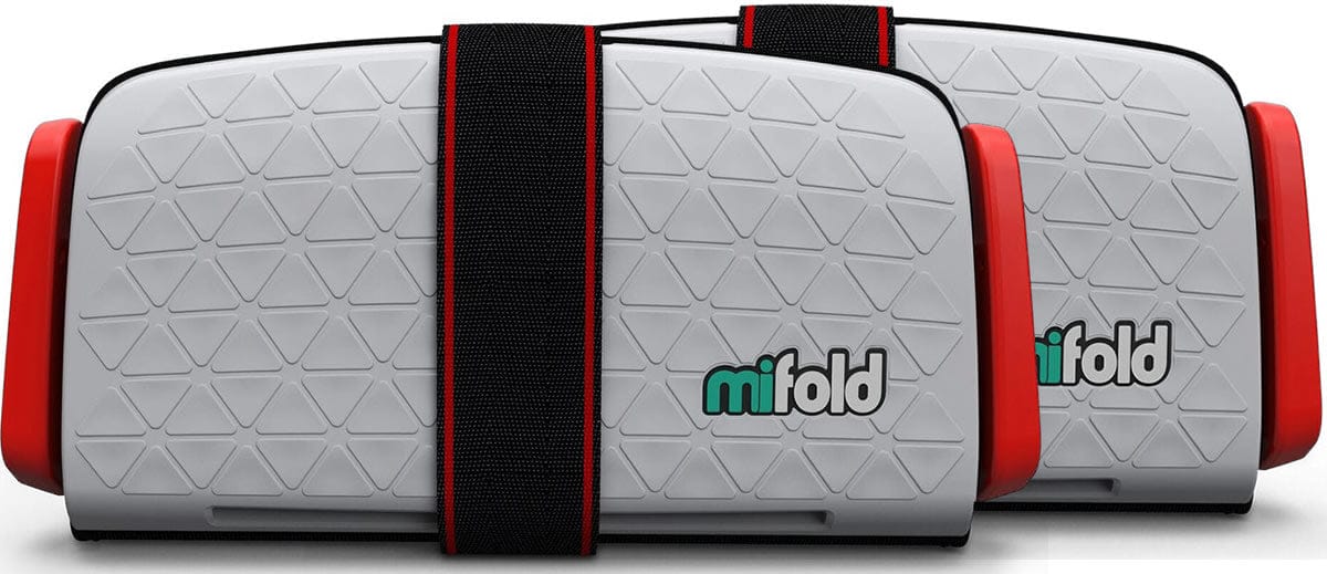 Mifold Grab-and-Go ackless Belt Positioning Booster Car Seat, 2-Pack - Pearl Grey - MF01-US-COM-2PK