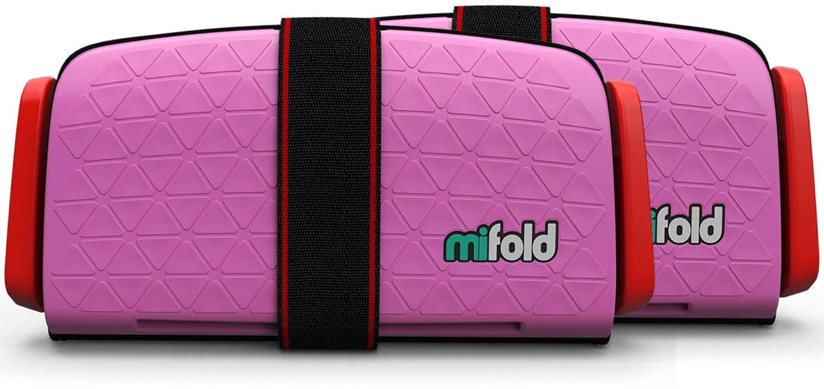 Mifold Grab-and-Go ackless Belt Positioning Booster Car Seat, 2-Pack - Perfect Pink - MF01-US-PNK-2PK