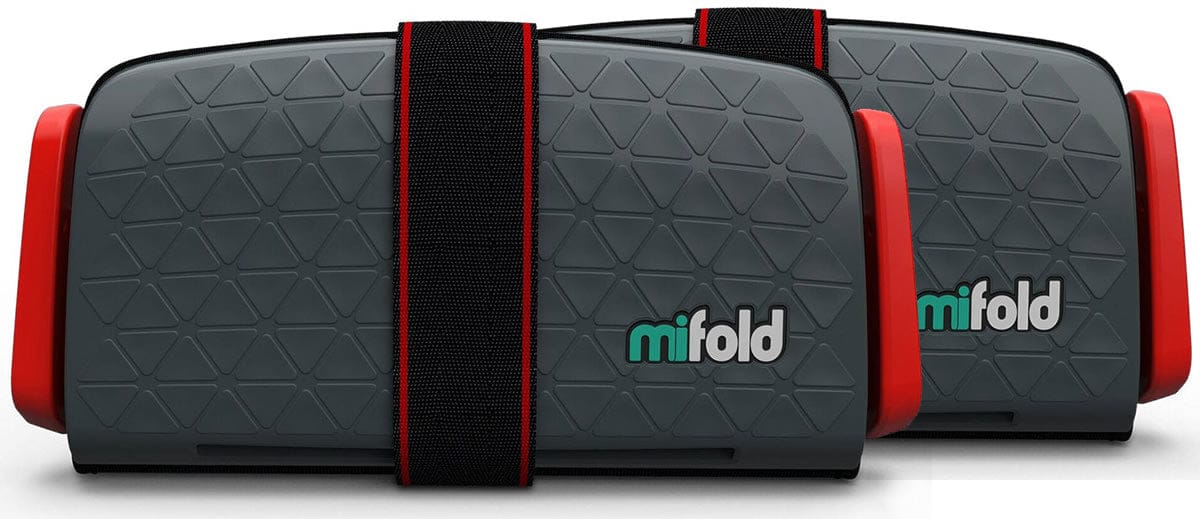 Mifold Grab-and-Go ackless Belt Positioning Booster Car Seat, 2-Pack - Slate Grey - MF01-US-GRY-2PK