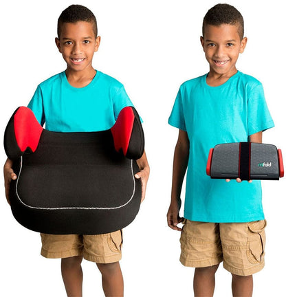 Mifold Grab-and-Go ackless Belt Positioning Booster Car Seat, 2-Pack - Slate Grey - MF01-US-GRY-2PK