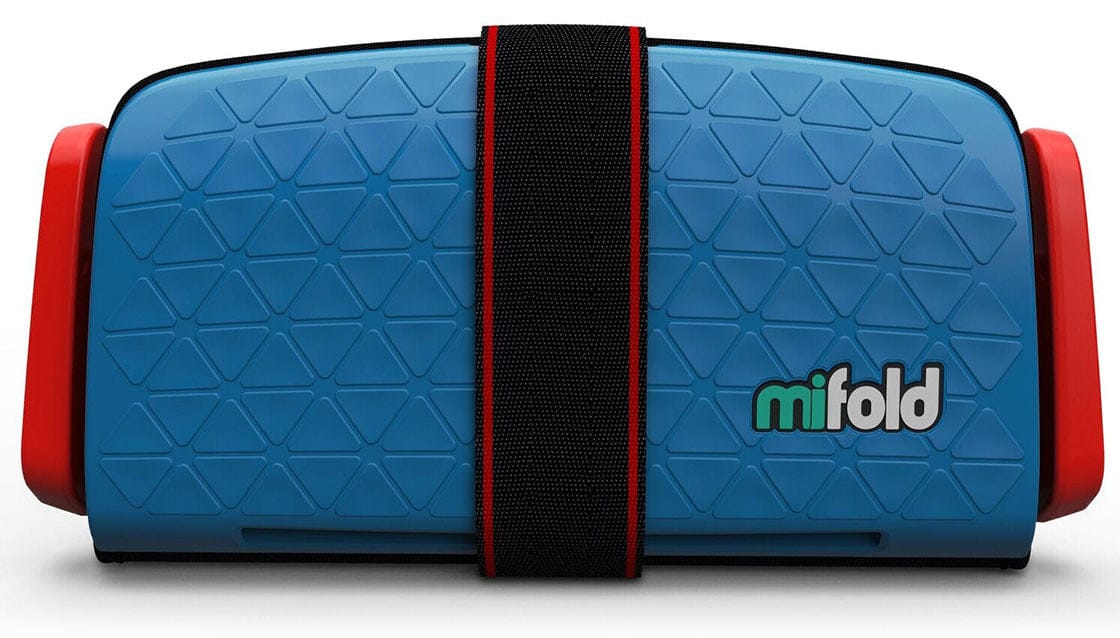 Mifold Grab-and-Go Backless Belt Positioning Booster Car Seat - Denim Blue - MF01-US-DBL