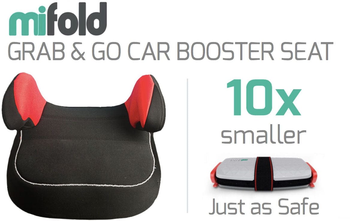 Mifold Grab-and-Go Backless Belt Positioning Booster Car Seat - Denim Blue - MF01-US-DBL