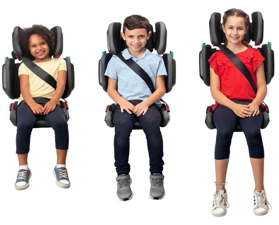 Mifold HiFold Fit-and-Fold Highback Belt-Postioning Booster Car Seat - Slate Grey - HF01-GL-GRY