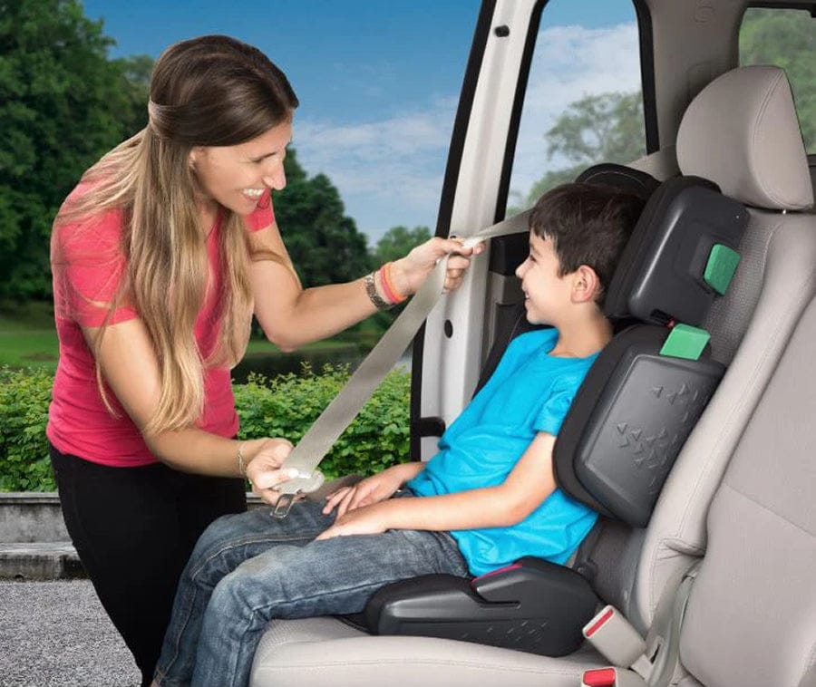 Mifold HiFold Fit-and-Fold Highback Belt-Postioning Booster Car Seat - Slate Grey - HF01-GL-GRY