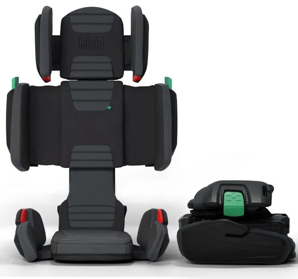 Mifold HiFold Fit-and-Fold Highback Belt-Postioning Booster Car Seat - Slate Grey - HF01-GL-GRY