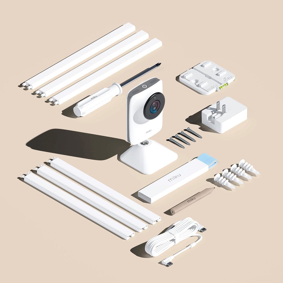 Miku Pro Smart Baby Monitor with Wall Mount Kit - mp-101a1ca