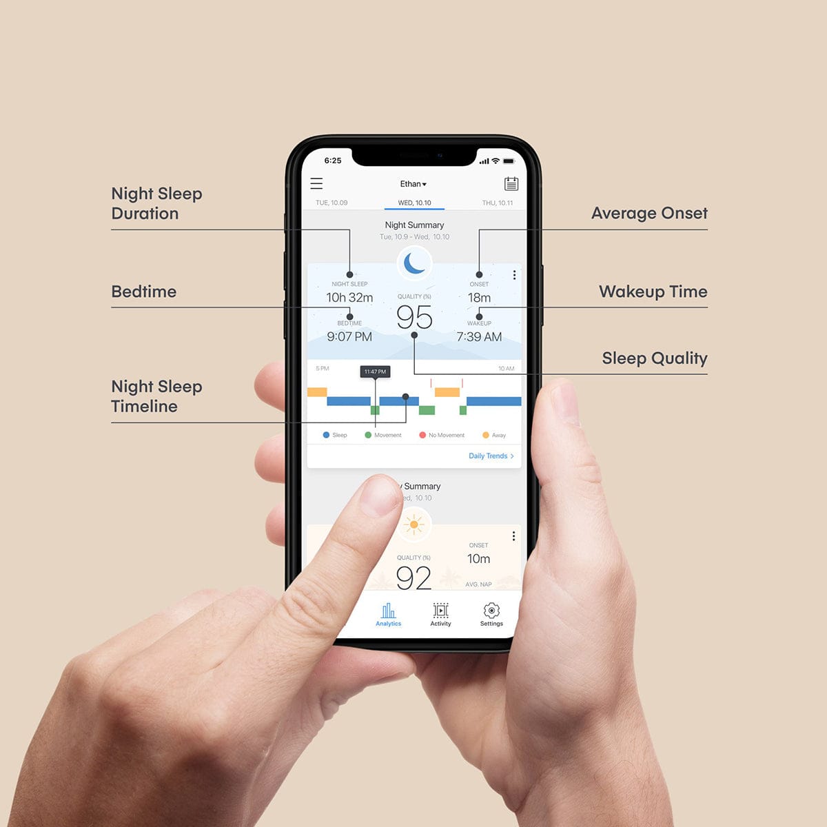 Miku Pro Smart Baby Monitor with Wall Mount Kit - mp-101a1ca