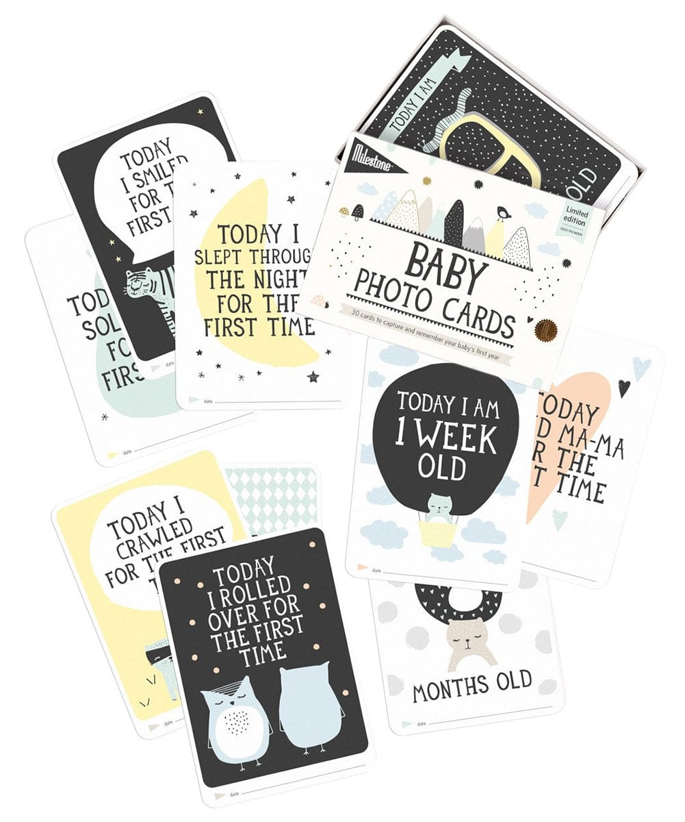 Milestone Baby Photo Cards - Over The Moon - LBWC-SET-ENG
