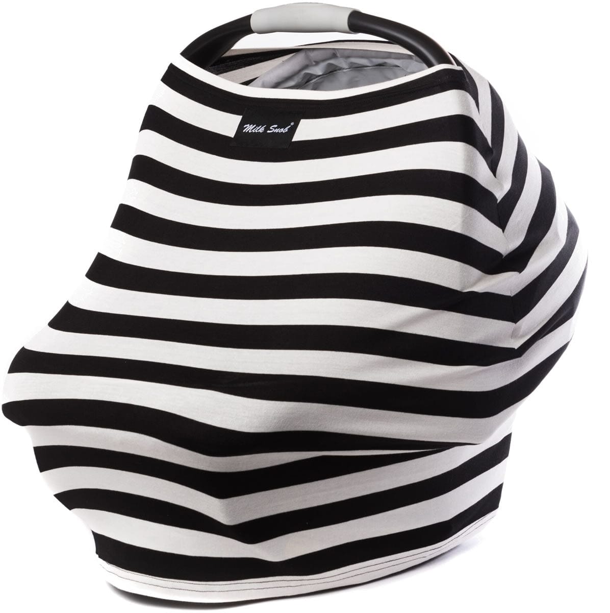 Milk Snob Infant Car Seat & Nursing Cover - Black/White - MS-BWSTRIPE