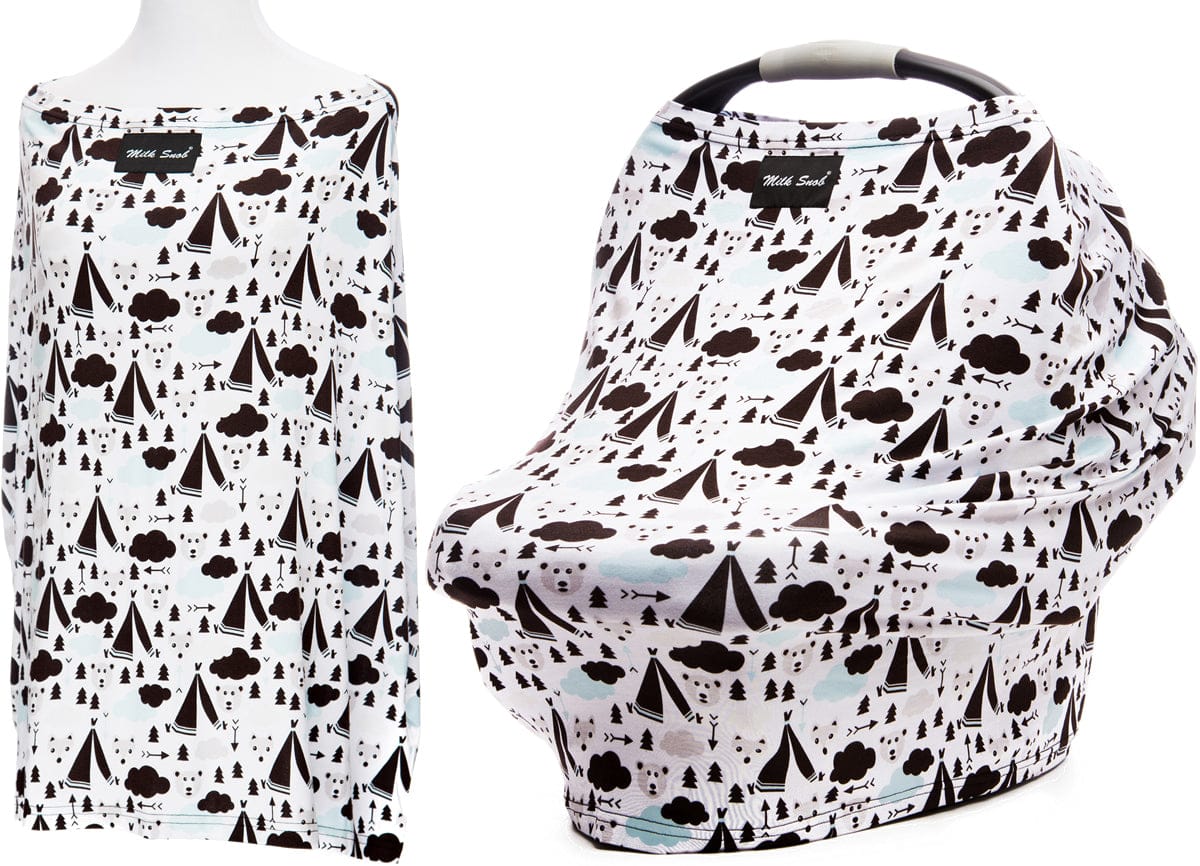 Milk Snob Infant Car Seat & Nursing Cover - Forest Friends - MS-FRIENDS