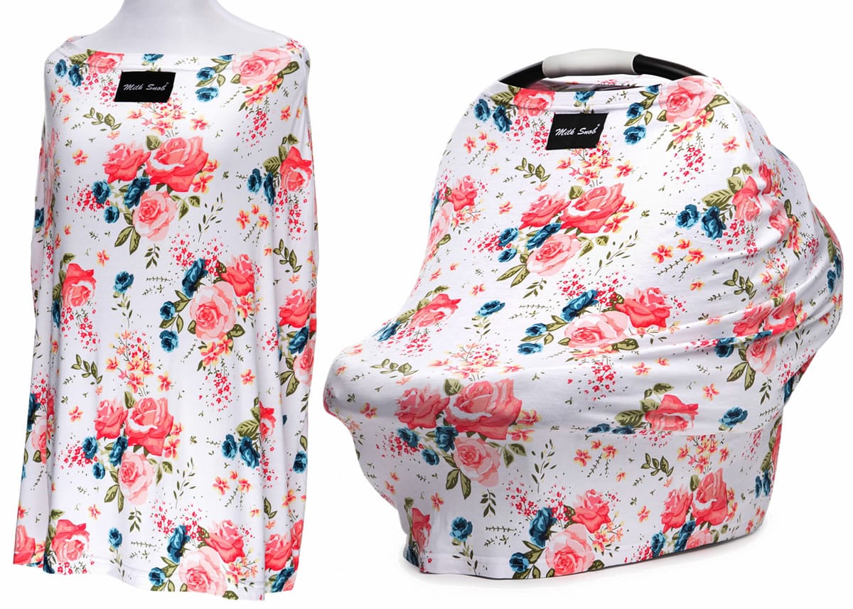 Milk Snob Infant Car Seat & Nursing Cover - French Floral - MS-FFLORAL
