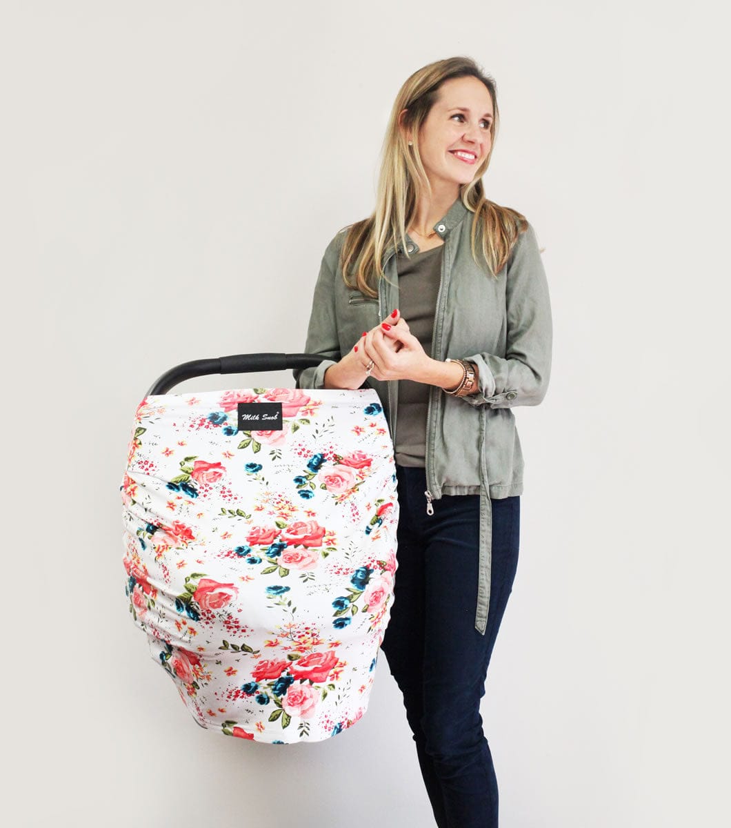 Milk Snob Infant Car Seat & Nursing Cover - French Floral - MS-FFLORAL