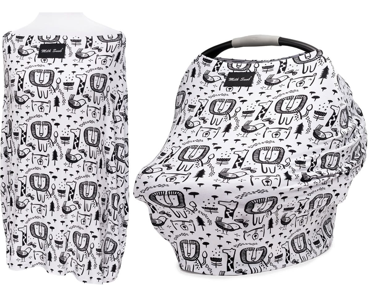 Milk Snob Infant Car Seat & Nursing Cover - Wee Safari - MS-WEESAFARI