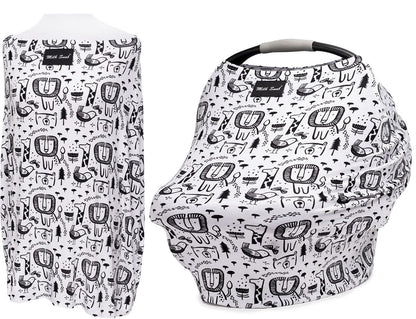 Milk Snob Infant Car Seat & Nursing Cover - Wee Safari - MS-WEESAFARI