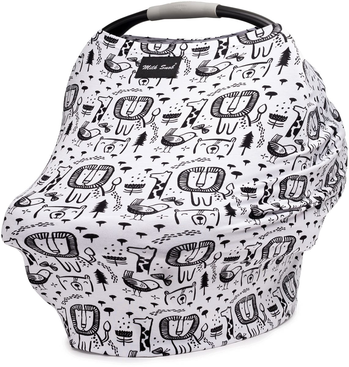 Milk Snob Infant Car Seat & Nursing Cover - Wee Safari - MS-WEESAFARI