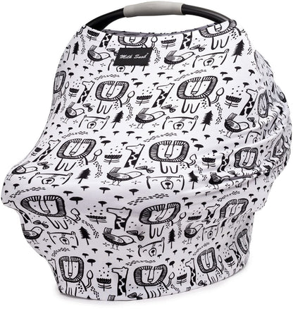 Milk Snob Infant Car Seat & Nursing Cover - Wee Safari - MS-WEESAFARI