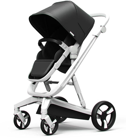 Milkbe Lullaby Auto Stopping Stroller - Black - MKB1BK