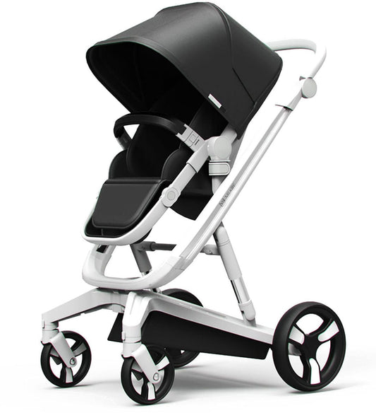 Milkbe Lullaby Auto Stopping Stroller - Black - MKB1BK