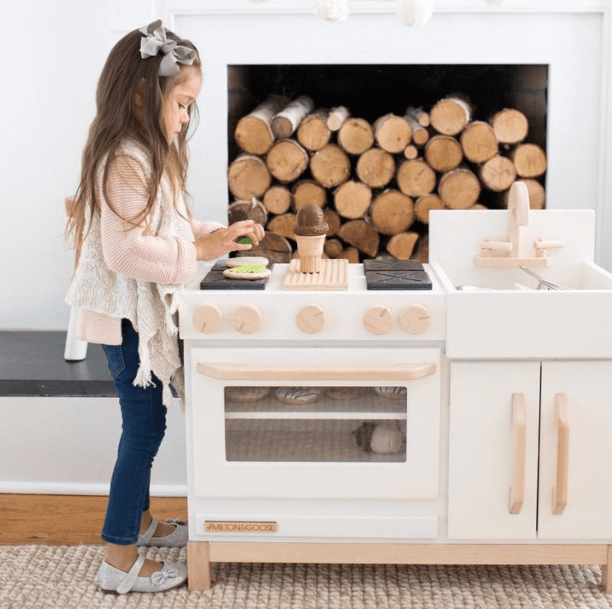 Milton & Goose Essential Play Kitchen - White - White-KIT-E-WH