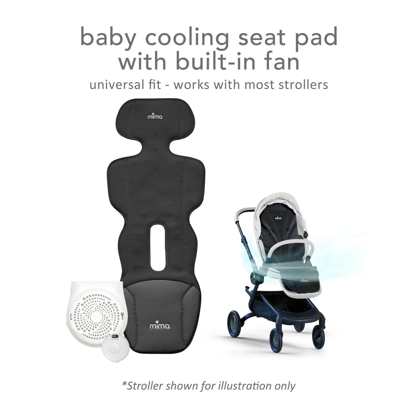 Mima Flo Seat Liner - Black Lollipop - FL01-BK