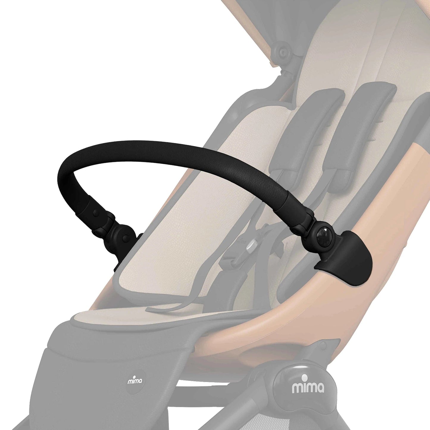 Mima Miro Compact Stroller + Bumper Bar + Cup Holder - Black - A702110-B