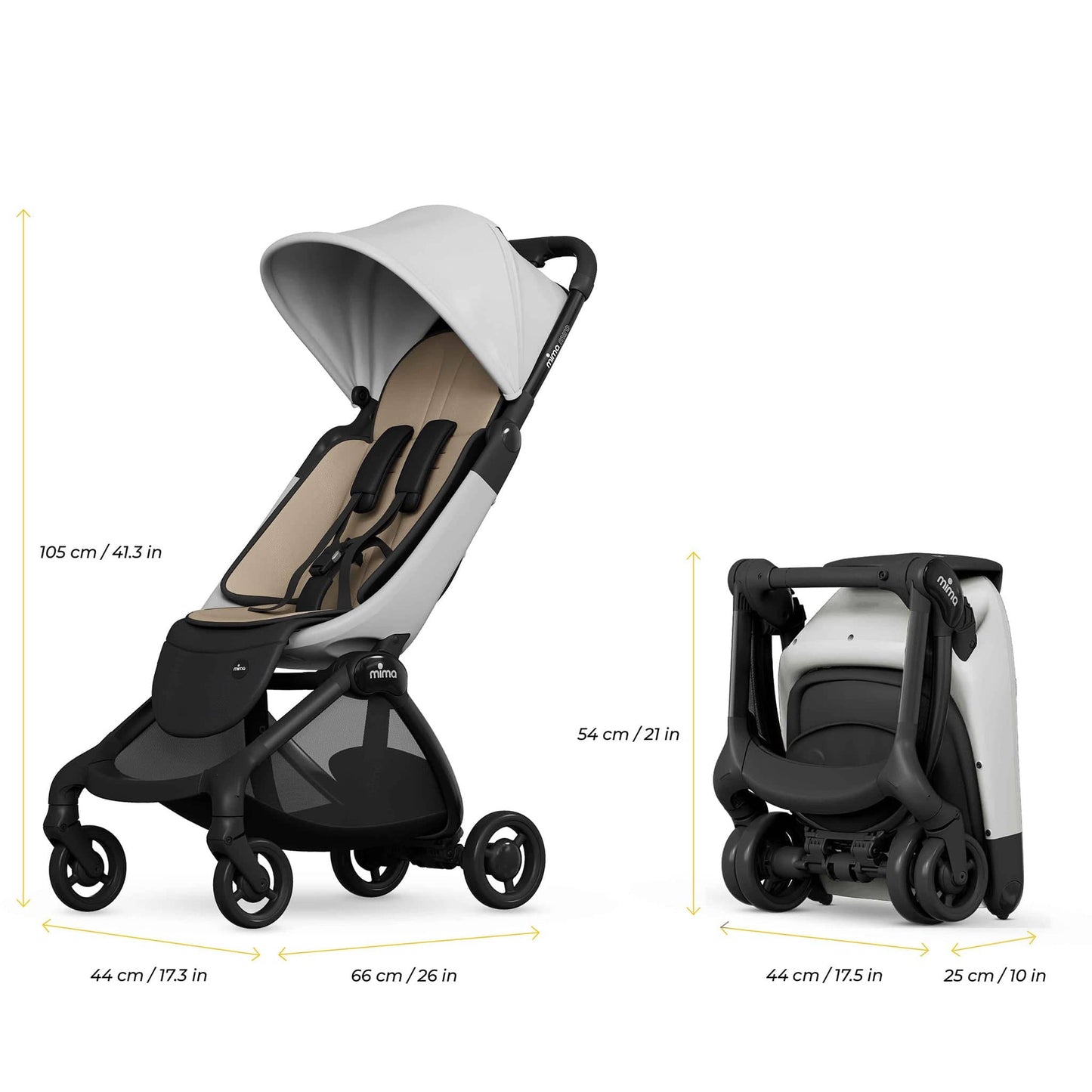 Mima Miro Compact Stroller - White - A702007
