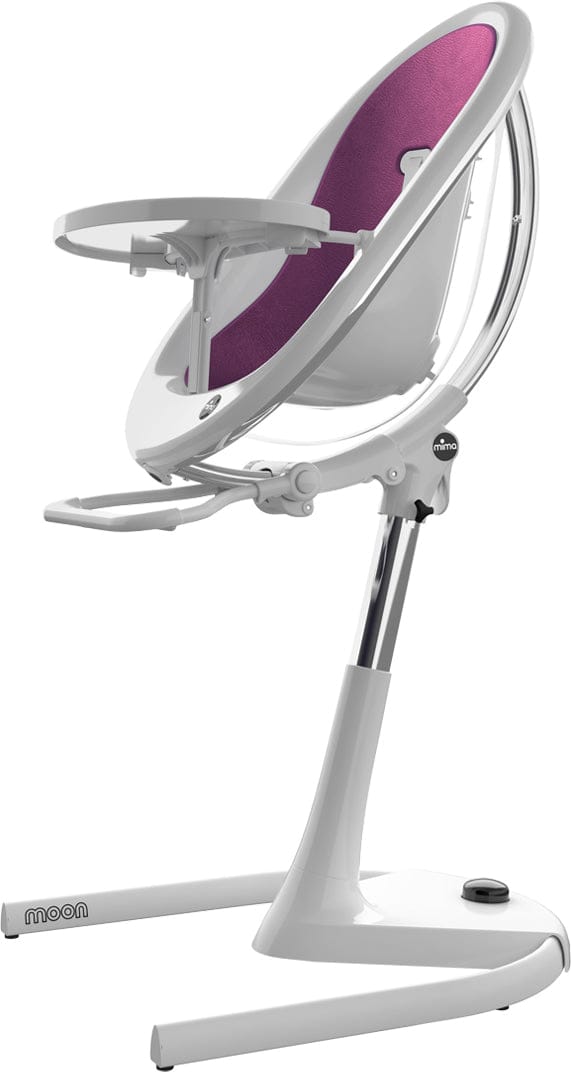 Mima Moon 2G High Chair - White / Aubergine - H103C-CL-AG