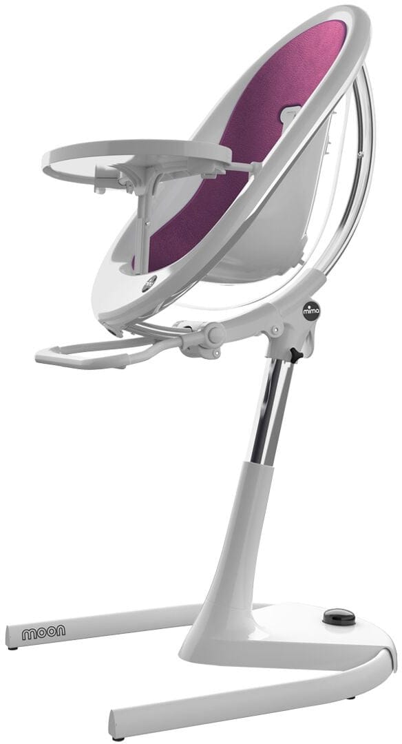 Mima Moon 2G High Chair - White/Eggplant - H103C-CL-AG-R