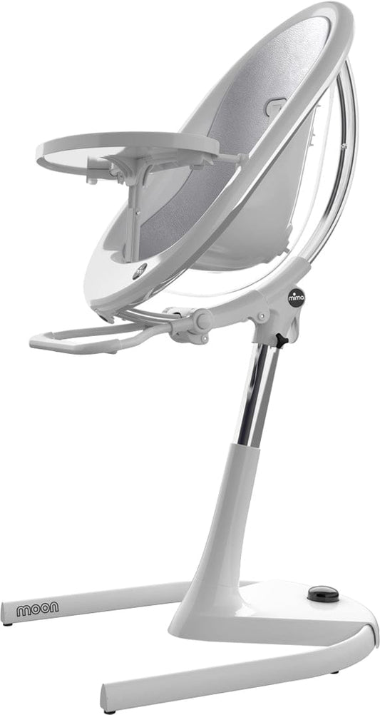Mima Moon 2G High Chair - White / Silver - H103C-CL-SV-R