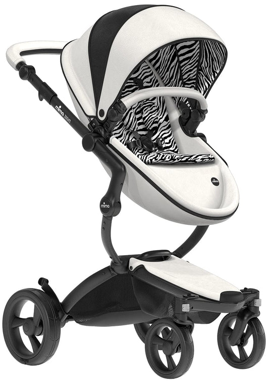 Mima Xari 4G Complete Stroller, Black - Black & White / Zebra, Limited Edition - AS122008ZB-F