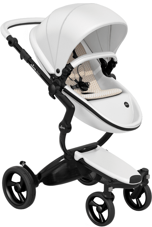 Mima Xari 4G Complete Stroller, Black - Snow White / Sandy Beige - A116-06007SB