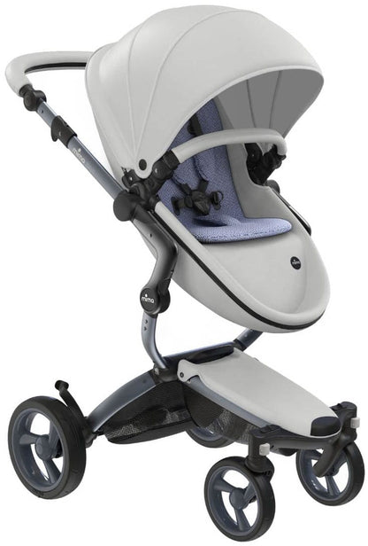 Mima Xari 4G Complete Stroller Bundle - Graphite Grey / Snow White / Pixel Blue - A116-04007XB-B-2