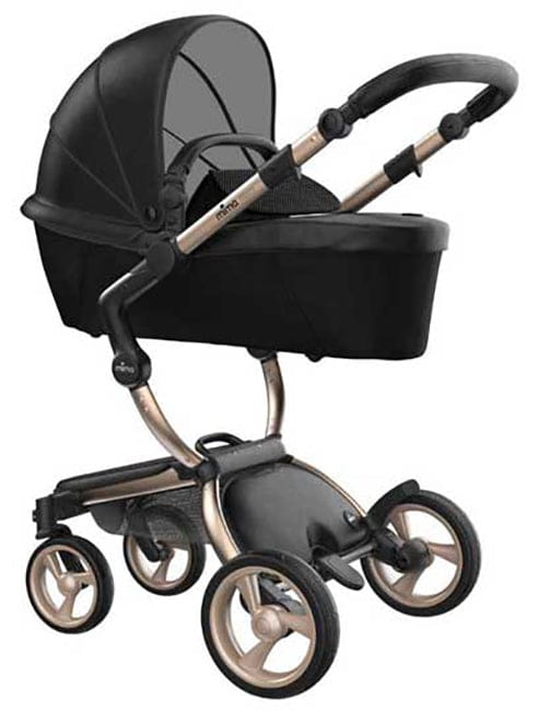 Mima Xari 4G Complete Stroller, Gold - Black / Black - A116-05110BB