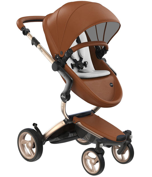 Mima Xari 4G Complete Stroller, Gold - Camel / Stone White - A116-05609SW
