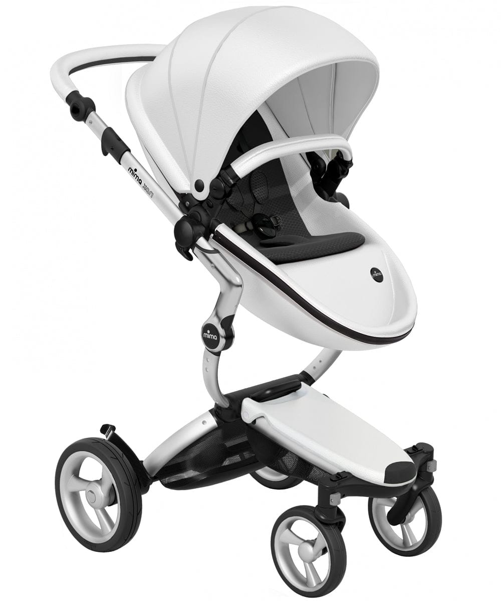 Mima Xari 4G Complete Stroller, Silver - Snow White / Black - A116-01007BB