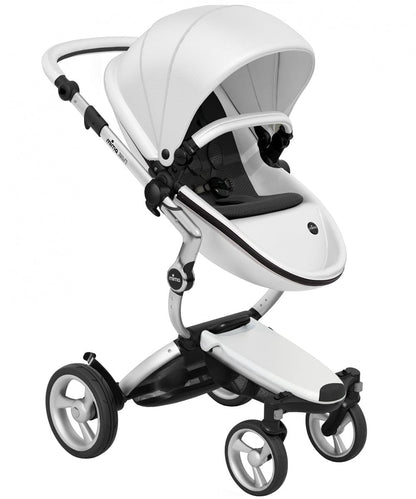 Mima Xari 4G Complete Stroller, Silver - Snow White / Black - A116-01007BB