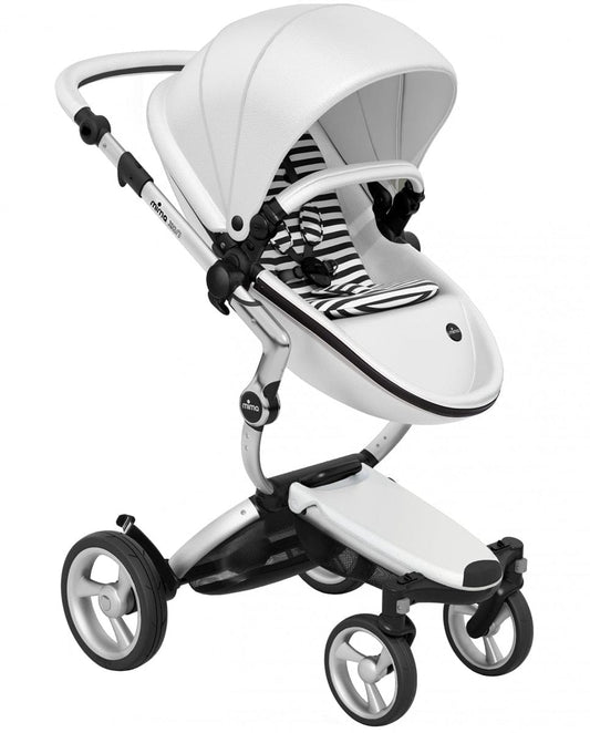 Mima Xari 4G Complete Stroller, Silver - Snow White / Black & White - A116-01007BW