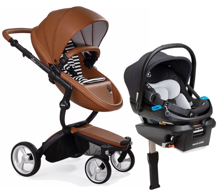 Mima Xari 4G + Maxi Cosi Coral XP Travel System Bundle - Black - Camel / Black & White / Essential Black - A116-06609BW-IC313FNA