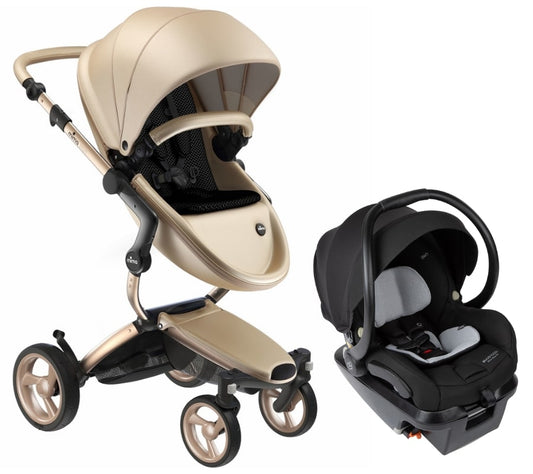 Mima Xari 4G + Maxi Cosi Mico XP Max Travel System Bundle - Gold - Gold / Black / Essential Black - A116-05999BB-IC337FNA
