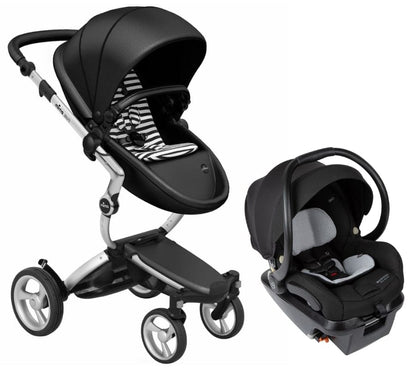 Mima Xari 4G + Maxi Cosi Mico XP Max Travel System Bundle - Silver - Black / Black & White / Essential Black - A116-01110BW-IC337FNA