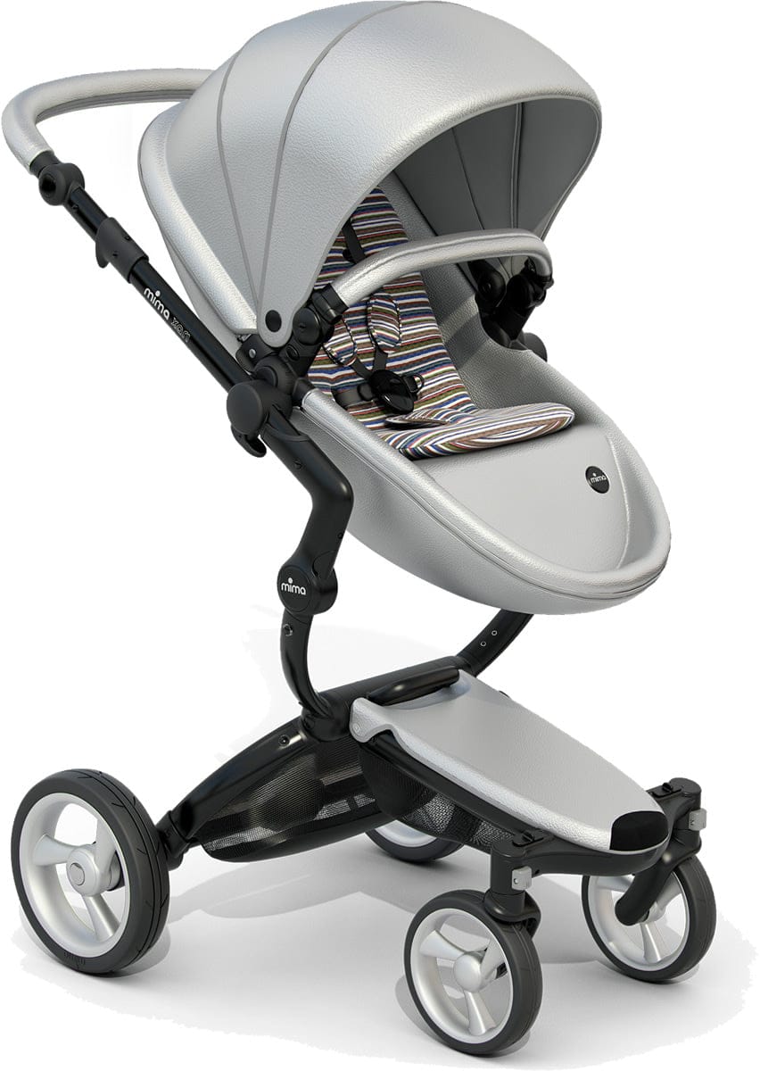 Mima Xari Complete Stroller, Black - Argento / Autumn Stripes