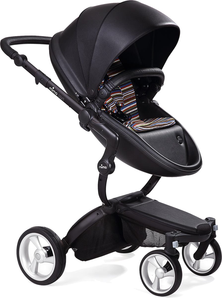 Mima Xari Complete Stroller, Black - Black / Autumn Stripes - A112-02-BBAS