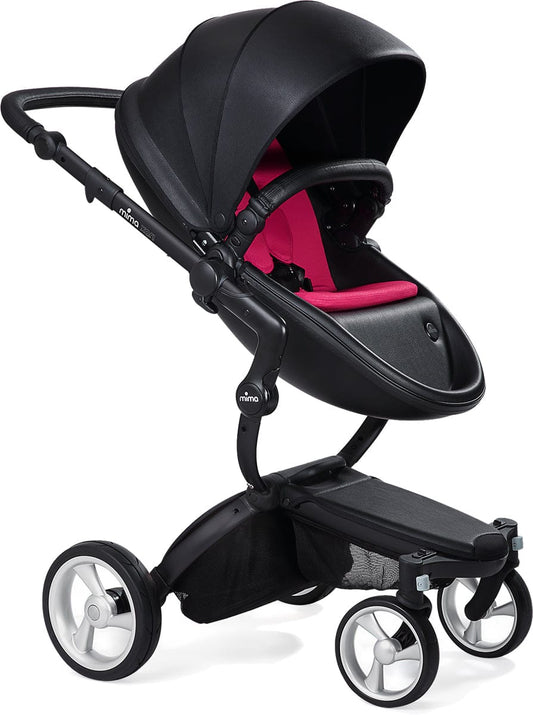 Mima Xari Complete Stroller, Black - Black / Magenta - A112-02-BBM