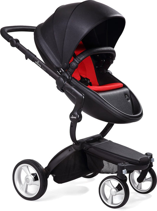 Mima Xari Complete Stroller, Black - Black / Ruby Red - A115-06110RR